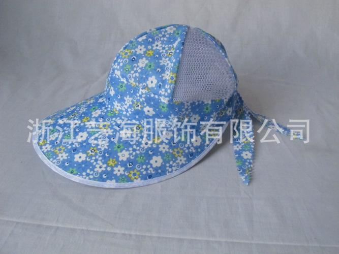 女式夏季六片遮阳帽 小碎花个性大檐帽 义乌帽子工厂现货 帽子批发
